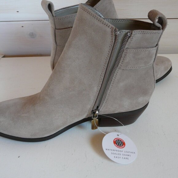 New with Tags Blondo Taupe Waterproof Suede Ankle Booties Size 7 - Picture 14 of 14